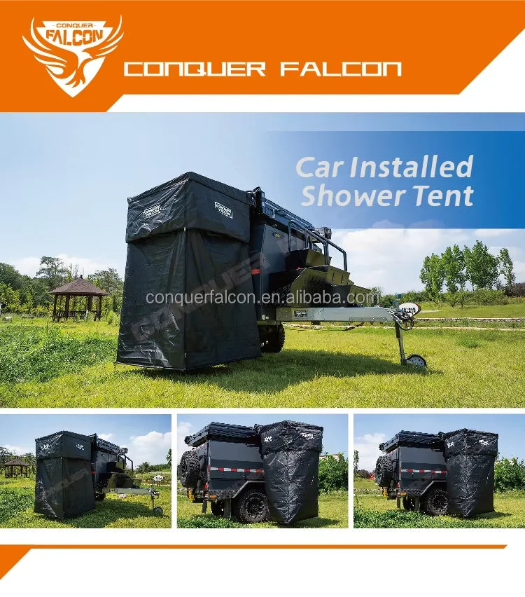 Portable Camping Shower Tent with Toilet Privacy for Outdoor Adventures