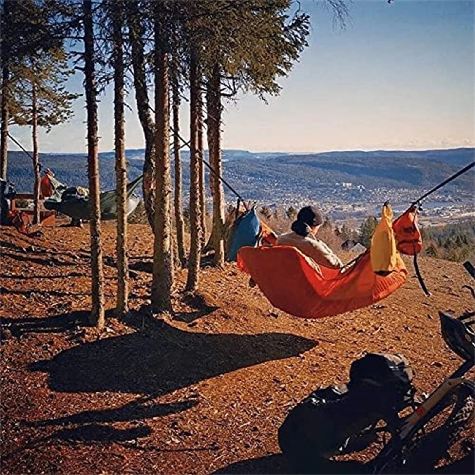 Flat hammock, universal for adults and children,outdoor travel camping,breathable and wear-resistant,double enlarged and widened