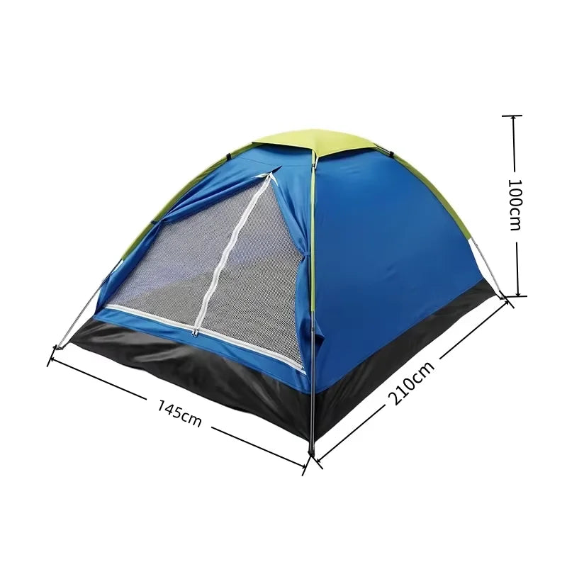 Ultralight tent for 2 persons – dual-layer door, sun shield. Essential camping equipment for outdoor hiking & adventure.
