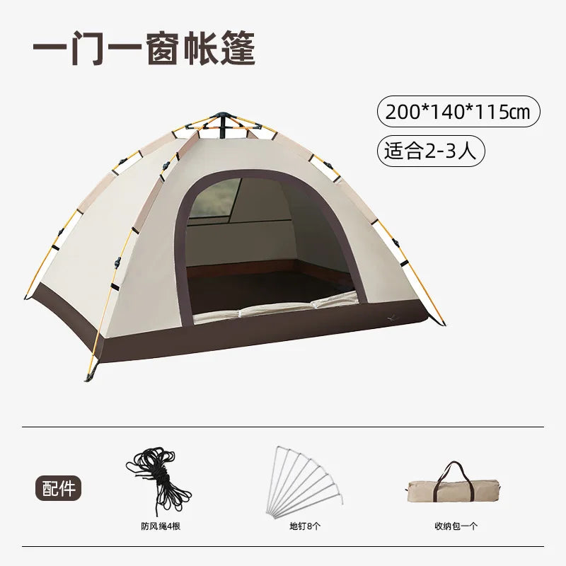 Automatic Instant Pop Up Tent, Waterproof & UV Protection, Camping Tent with Mosquito Net, Sun Shade for Outdoor Camping