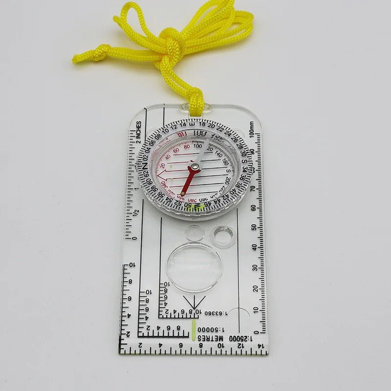 Scale Outdoor Map Compass Multifunctional Adventure Nautical Directional Compass Portable Outdoor Navigation Map