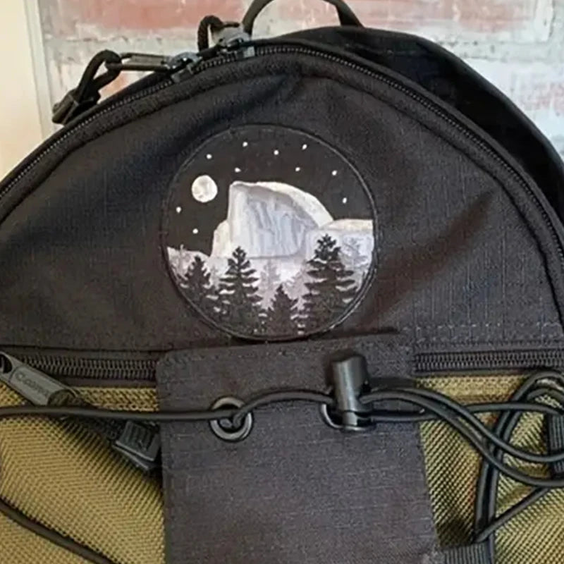 1PC Nature Explorer Embroidered Patch Iron On Travel Walker Lover Outdoor Badge DIY Gift For Clothes Cap Bag Jacket Trucker Hat