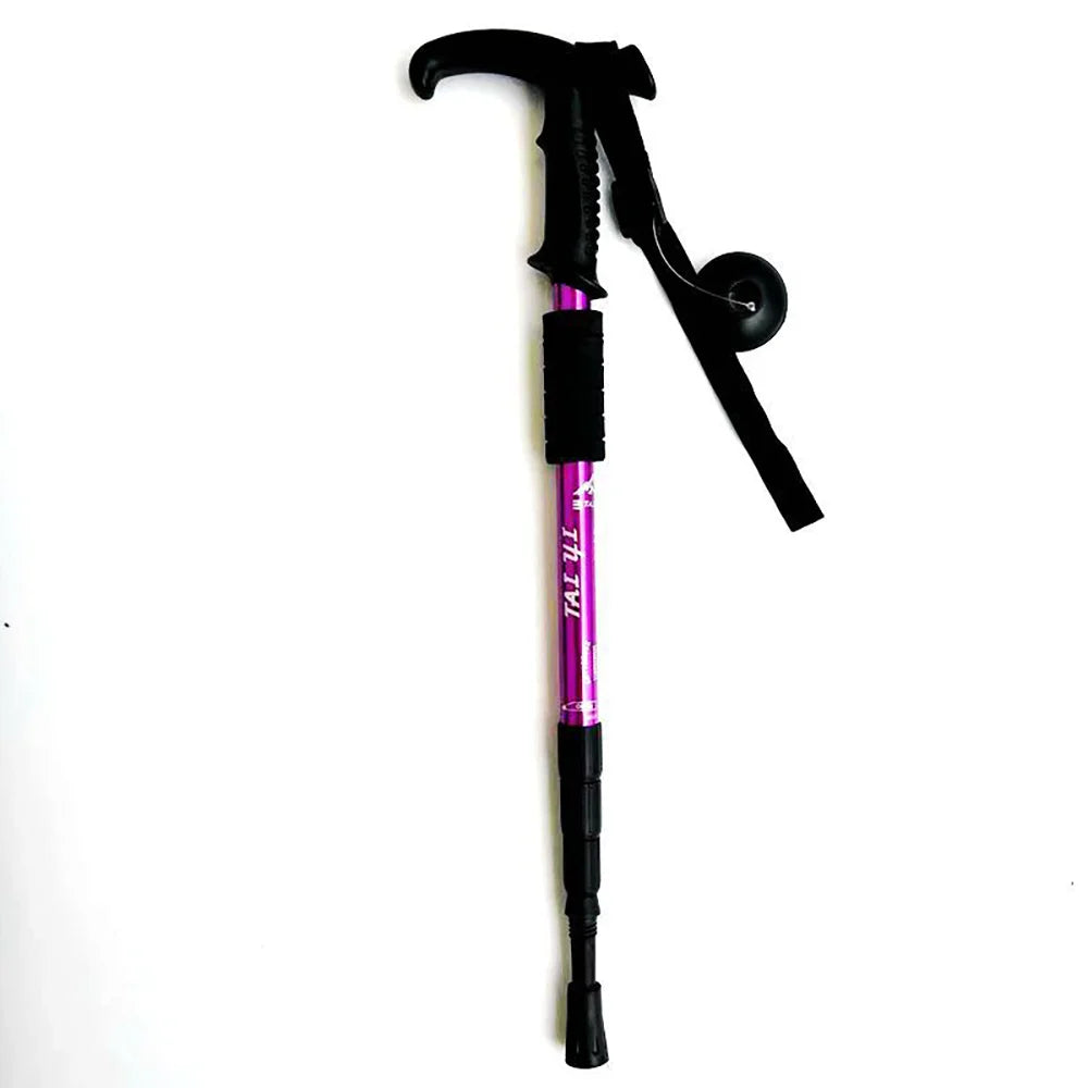 Adjustable Aluminum Alloy Hiking Poles 52-110cm for Outdoor Camping Mountain Climbing Travel with Straight/T Handle Options