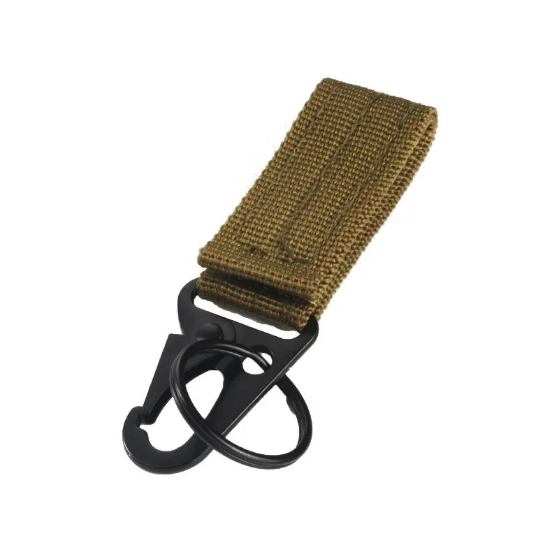 2pcs Outdoor Tactical Keychain Hiking Bag Accessories Multi-functional Webbing Eagle-beak Hook Hiking Hook