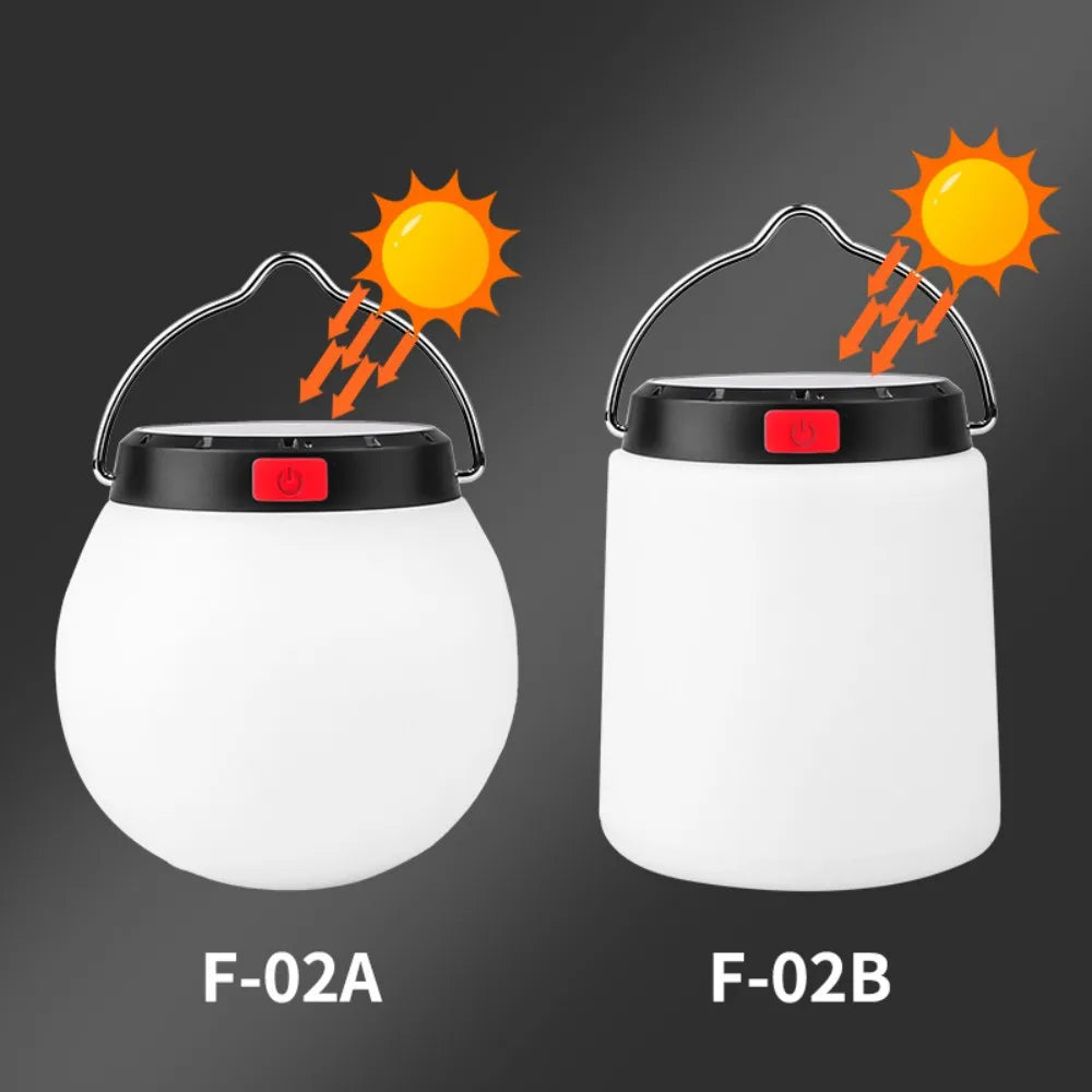 Solar LED Camping Lantern Waterproof Portable Emergency Camping Outdoor Tent Light for Power Outage Hiking Hurricane Patio Gazeb