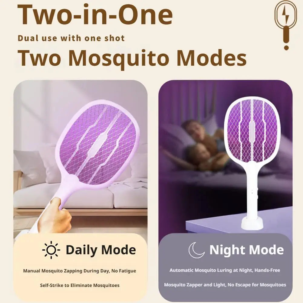 Mosquito Swatter USB Chargeable Mosquito Trap Flying Insect Repellent Electric Mosquito Swatter Lamp Mosquito Repellent