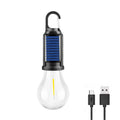 Solar Camping Light Bulb USB Rechargeable Hanging Tent Lamp Waterproof Portable Outdoor Lantern for Camping BBQ Garden Decor