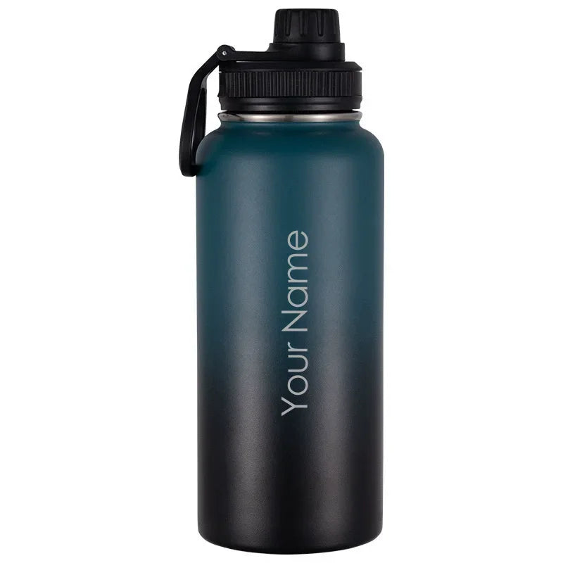 Printed logo 64oz 304 stainless steel insulated cup outdoor portable large capacity vacuum sports kettleCorporate custom gift