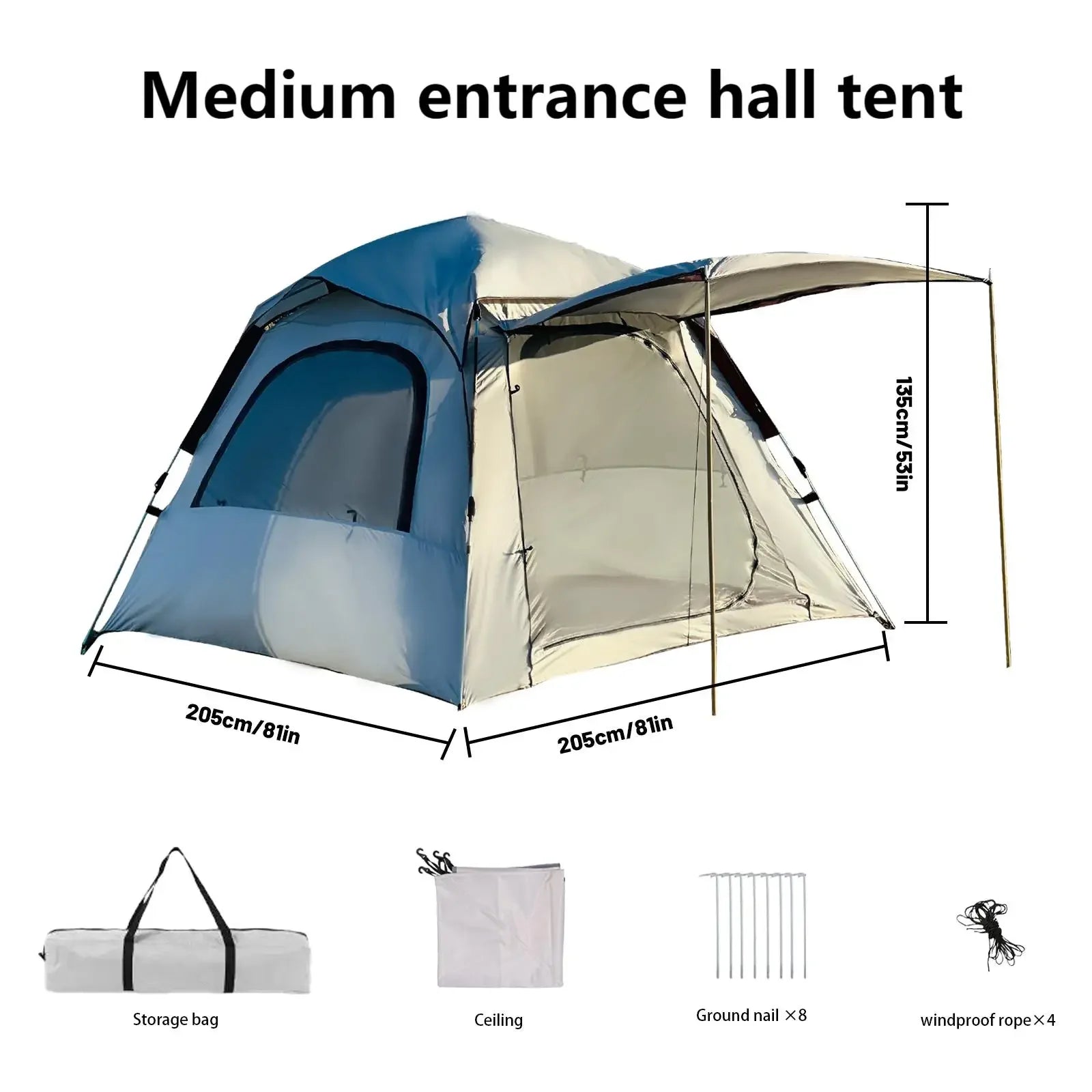 Pop Up Tents For Camping Automatic Quick-Opening Tent Sunshade Outdoor Self-Driving Travel Camping Tent Portable Fishing Hiking