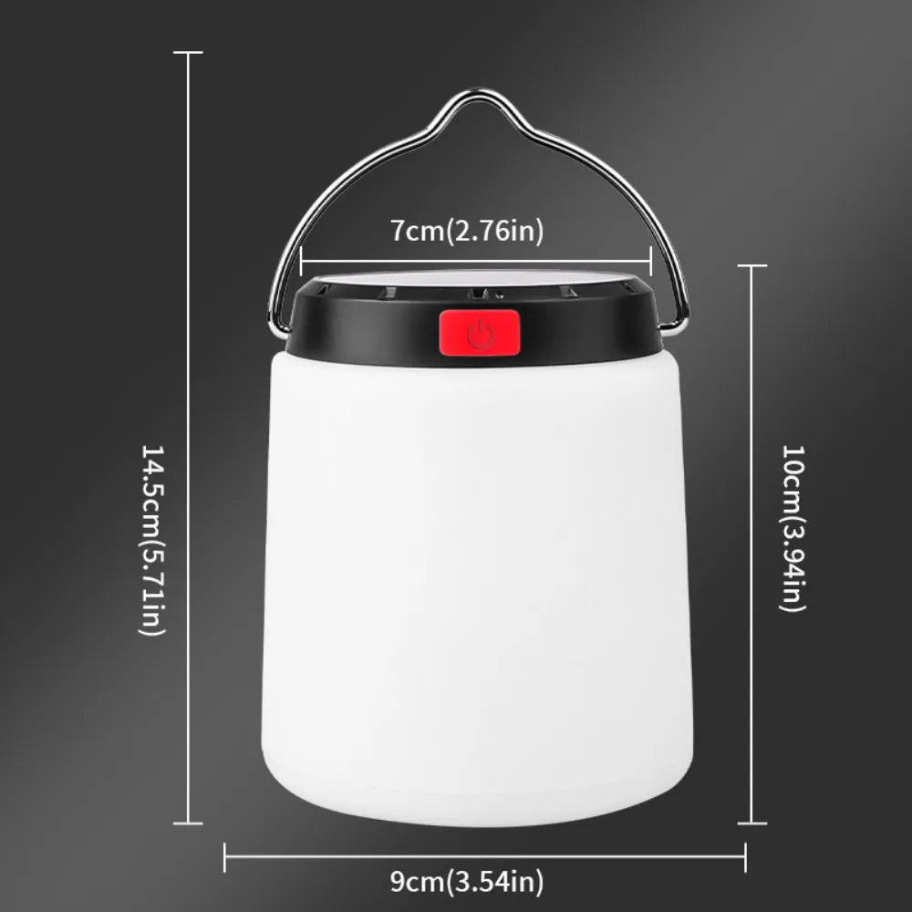 Solar LED Camping Lantern Waterproof Portable Emergency Camping Outdoor Tent Light for Power Outage Hiking Hurricane Patio Gazeb