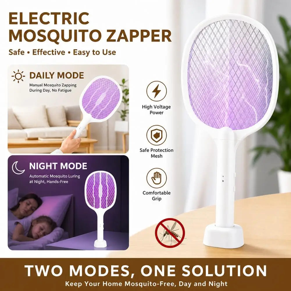 Mosquito Swatter USB Chargeable Mosquito Trap Flying Insect Repellent Electric Mosquito Swatter Lamp Mosquito Repellent